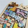 Wooden Cat Shaped Puzzle Early Education Animal Puzzle Kids Student Cat Puzzle Game  Children's Toy
