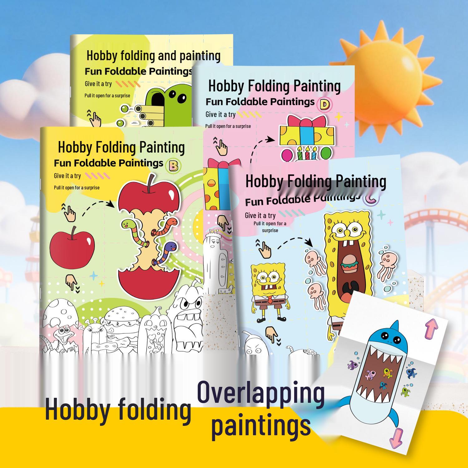 

Kids Magic Tracing & Doodle Book: Eye-Friendly Art Album for Creative Learning Fun Magic Folding Painting [A]