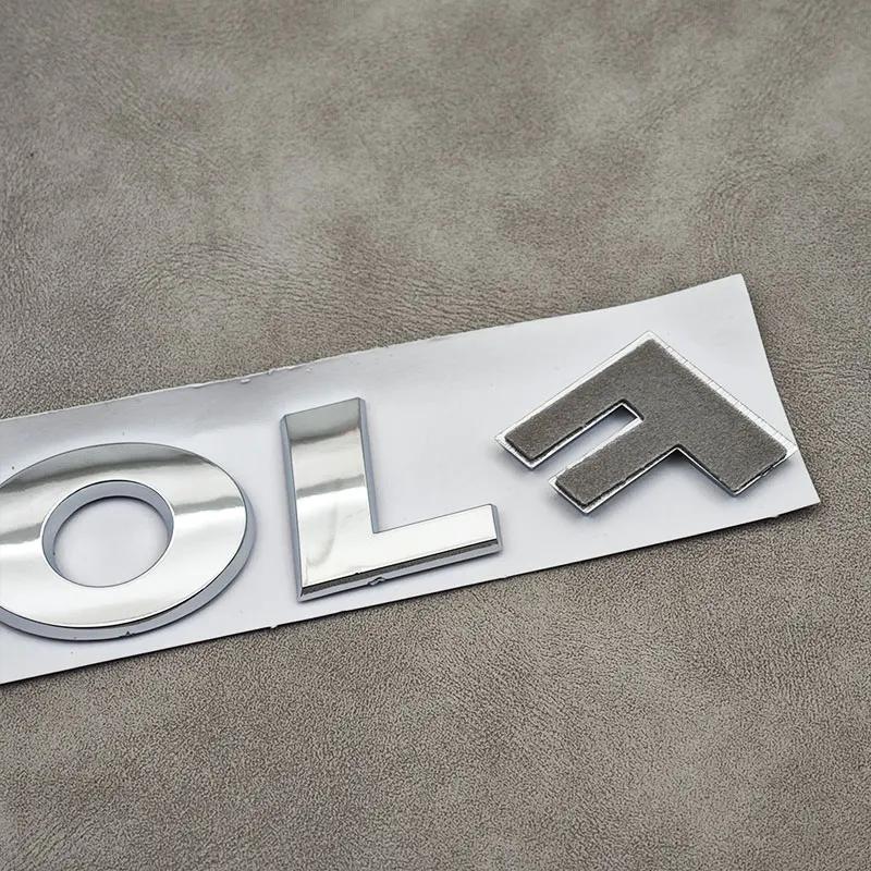 Dla VW Volkswagen Jetta MK5 Golf 3D ABS Chrom Czarny Logo GOLF Emblemat Litery Naklejka Odznaka Tylnej Klapy Samochodu Dla Volkswagen VW Gol