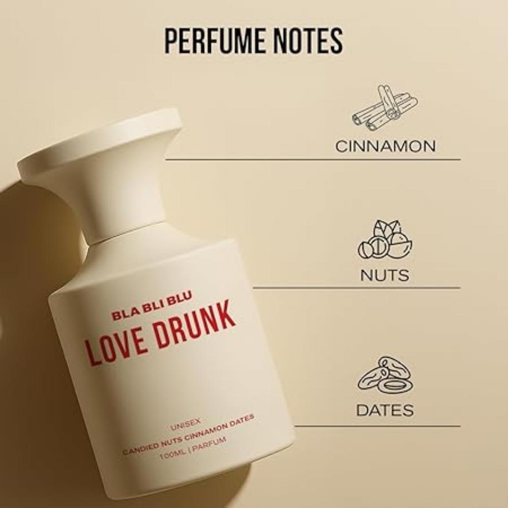 Love Drunk Unisex Perfume for Men & Women|100ml Long-Lasting |Cinnamon, Dates & Nuts Notes|