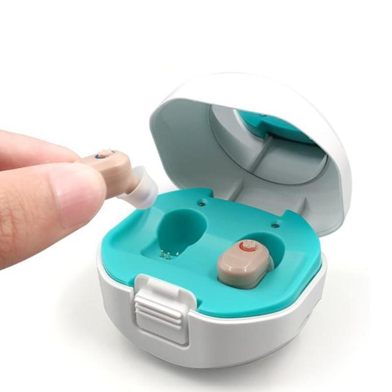 Portable USB Rechargeable Digital Hearing Aid 1/2pcs Audiphone Hearing Device Intelligent Noise Reduction Sound Amplifier