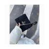 Cowboy Chain Flap Hobo Bag Simple Black All-Match Small Square Nylon Shoulder Messenger Bag