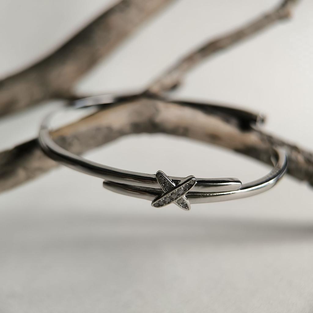 Silver Bracelet with Cubic Zirconia, Product Weight 14.41 G (2190585)