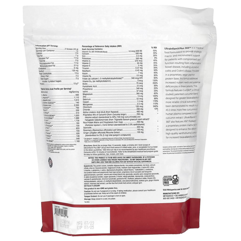 Ultrainflamx Plus 360°, Tropical Mango, 602G (1Lb 5.23Oz)