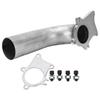 57mm Turbo Exhaust Downpipe Dump Pipe with Gasket 5 Bolt Flange Stainless Steel Turbo Dump Pipe Replacement for T3 T4