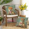 1/4pcs Vintage Royal Animal Portrait Throw Pillow Covers  Floral Farmhouse Decorative Cushion Cases Cushion Cover