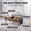 Lift Top Coffee Table 39.4 In Rectangle Coffee Table for Living Room Brown