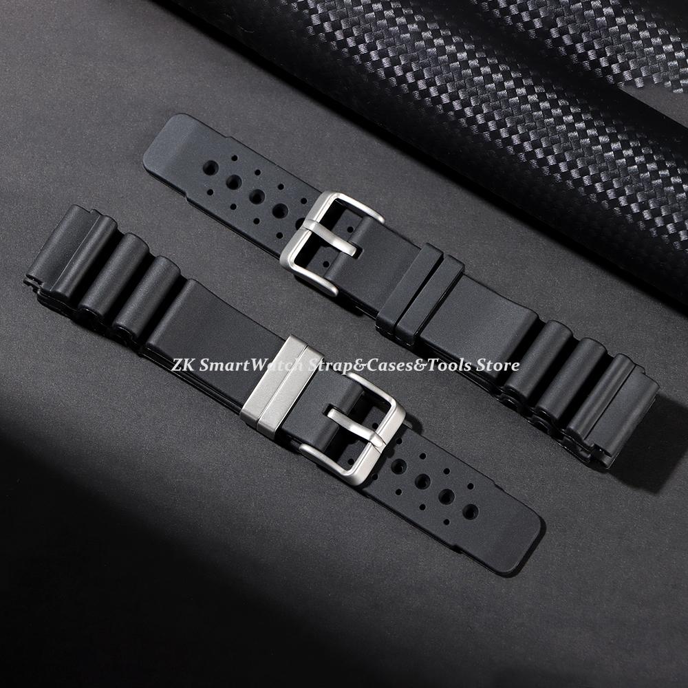 Rubber Watch Strap 20mm 22mm 24mm ND Limits Diver Sport Watchband for Seiko for Citizen for Promaster for Water Ghost Bracelet