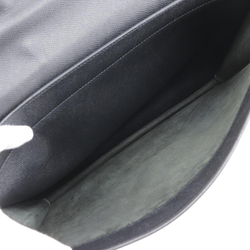 HERMES Sac Adepeche 38 Business bag black/SilverHardware Epsom mens Used