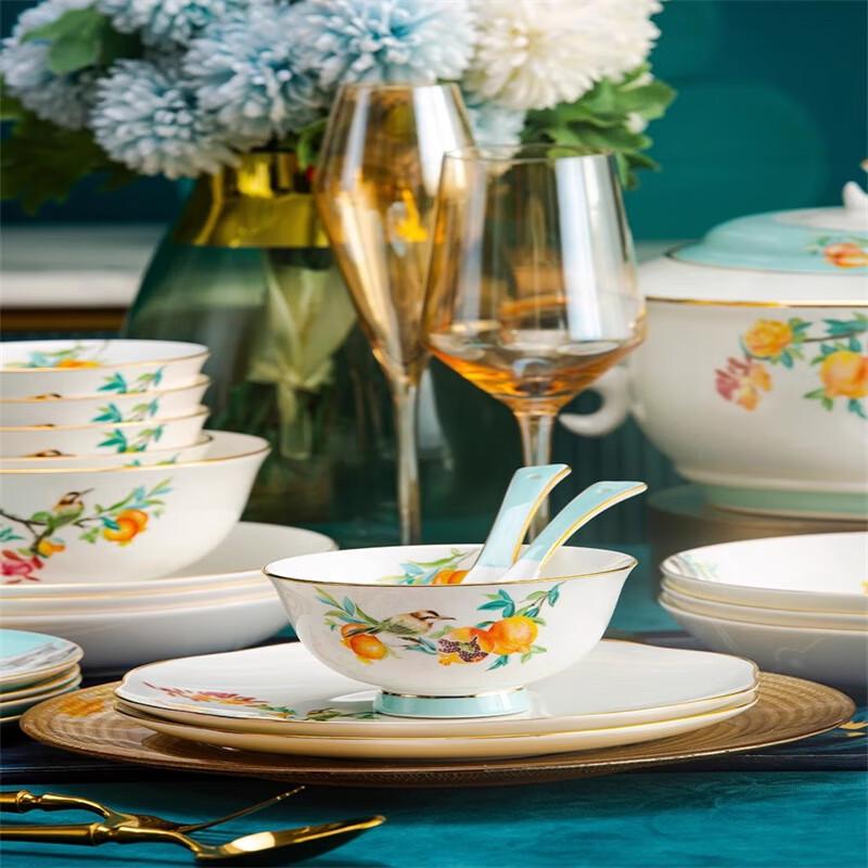 Taozhi New Chinese Style Ceramic Dinnerware Set