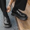 Mode Hohe Qualität Lässige Schuhe mit dicker Sohle Luxus Herren Komfort Slipper Loafer Büro Outdoor-Aktivität Party Herrenschuhe Schwarz