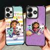 G-Gabbys Dollhouse Cartoon Plating Phone Case For Xiaomi Redmi Note 14 15 Pro Plus 13 12 11 11S 11T 10 9S 9 5G Anti-Fall Airabag