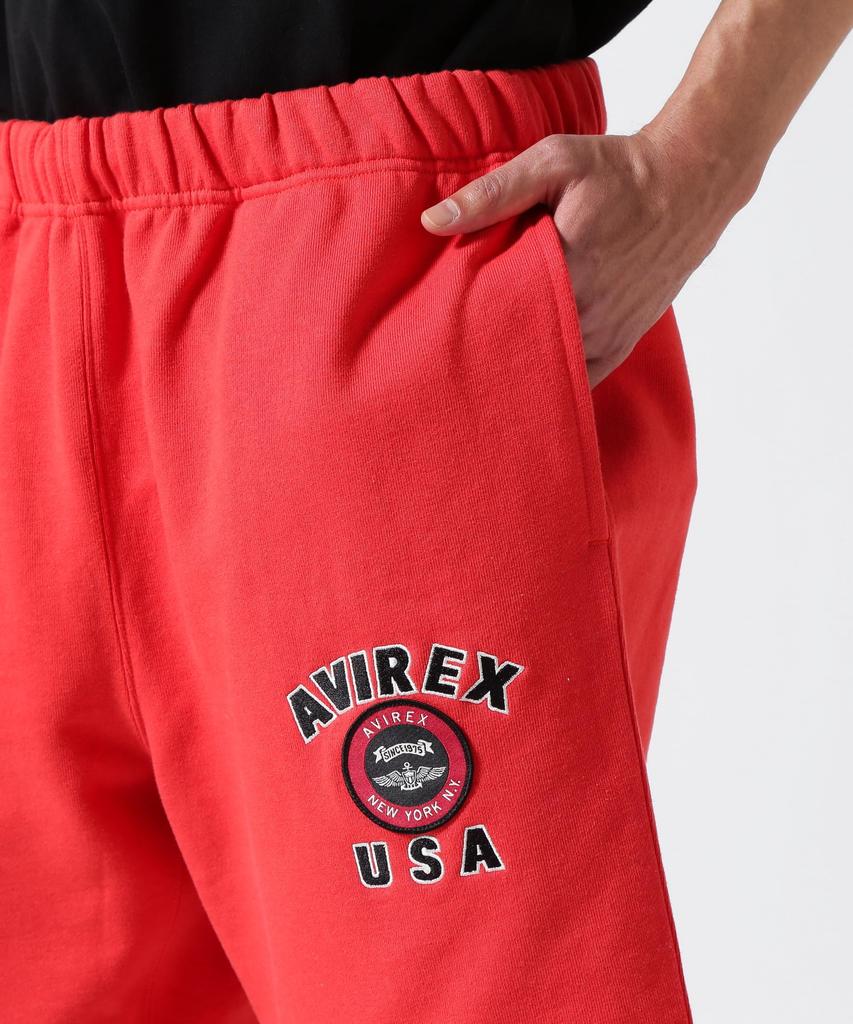 AVIREX Varsity Logo Shorts Store Varsity Logo Size XL (Official Exclusive) Men's Shorts, (150), Orange, 783-5913002