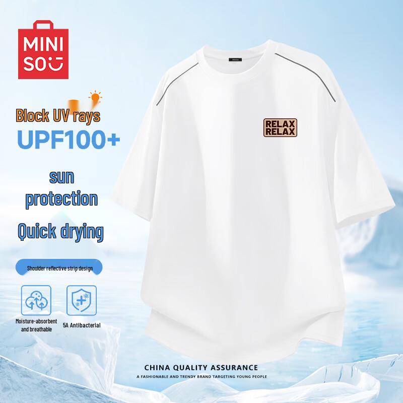 MINISO Men s Quick-Dry Color Block T-Shirt L
