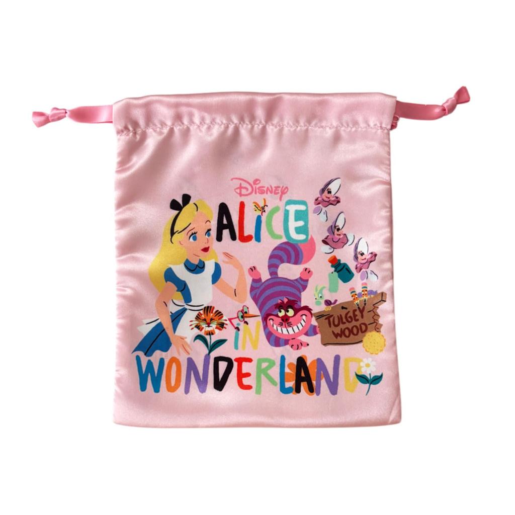 Small Planet Disney Ribbon Drawstring Bag Alice in Wonderland/Logo