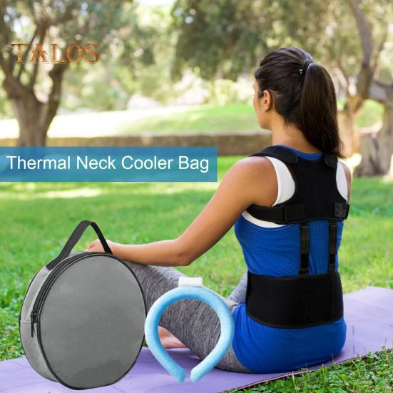 Neck Cooling Tube Insulated Bag Neck Cooler Bag Portable Cooling Tube Insulated Organizer Ice Tube Holder for Camping Traveling