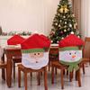 Christmas Cartoon Santa Dining Chair Covers - Festive Home Decorations