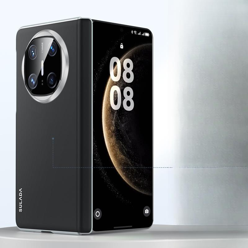 Vhodné pro pouzdro na mobilní telefon Huawei MateX6 Vestavěné magnetické přisávání Huawei Pružinový pant X6 Sběratelská verze Ochrana proti pádu Dámské kožené pouzdro