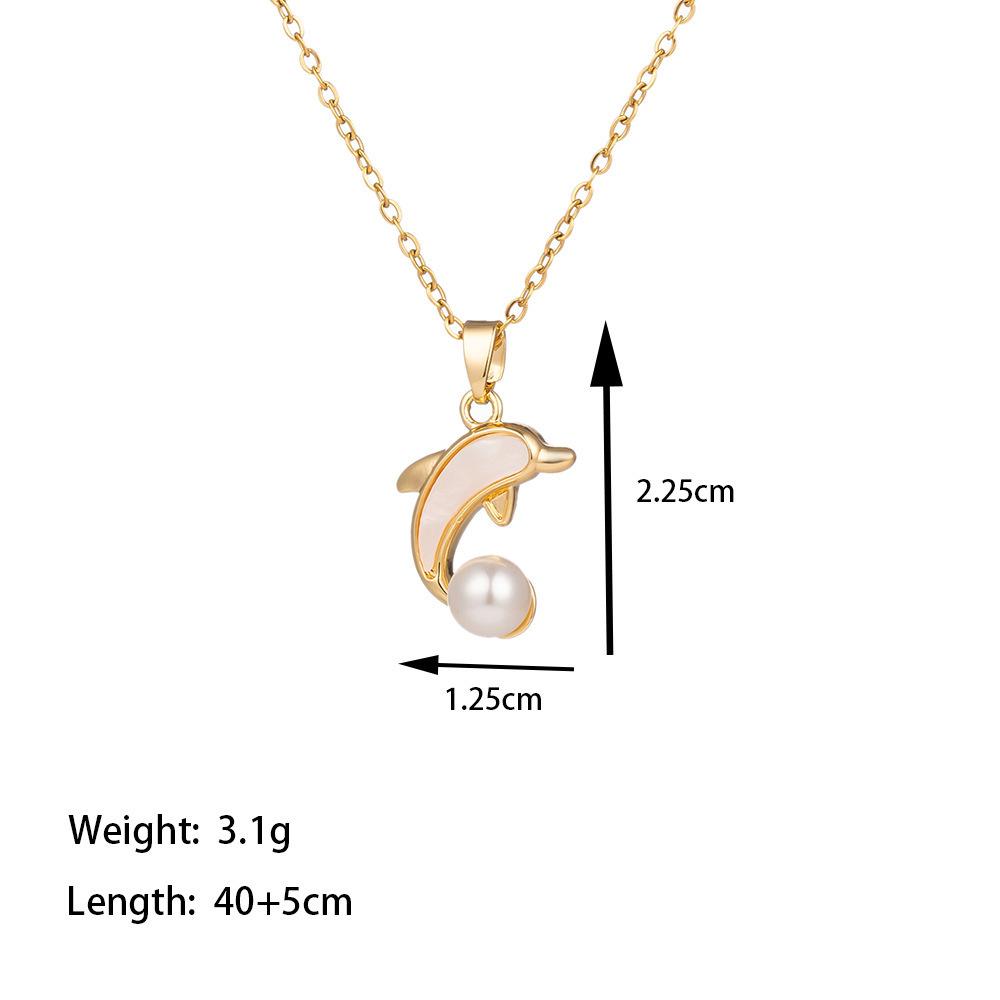 Japan and South Korea's new pearl shell starfish flower necklace women's fashion small fresh collarbone chain high-end student gift