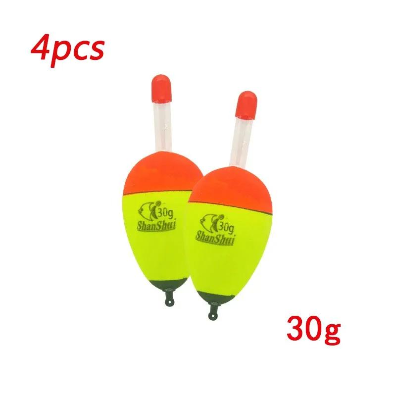 2/4Pcs EVA Luminous Fishing Night Float Light Stick Foam Plastic Bobber Sea Rock Fishing Buoyancy 10/20/30/40/50/60g/70/80g