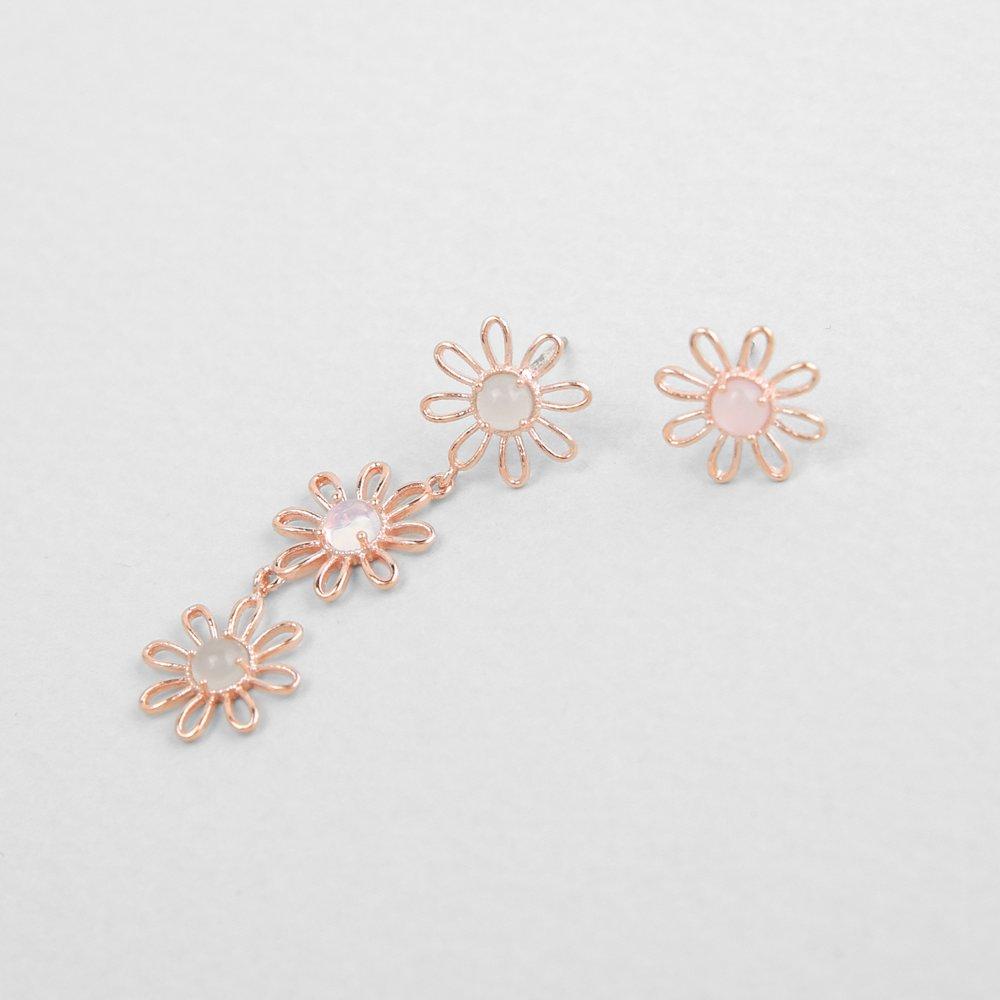 [Judy And Paul] Daisy Anklet Flower Drop Earrings E51583