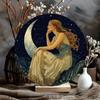 Vintage Girl Star Moon Metal Wall Poster for Bar