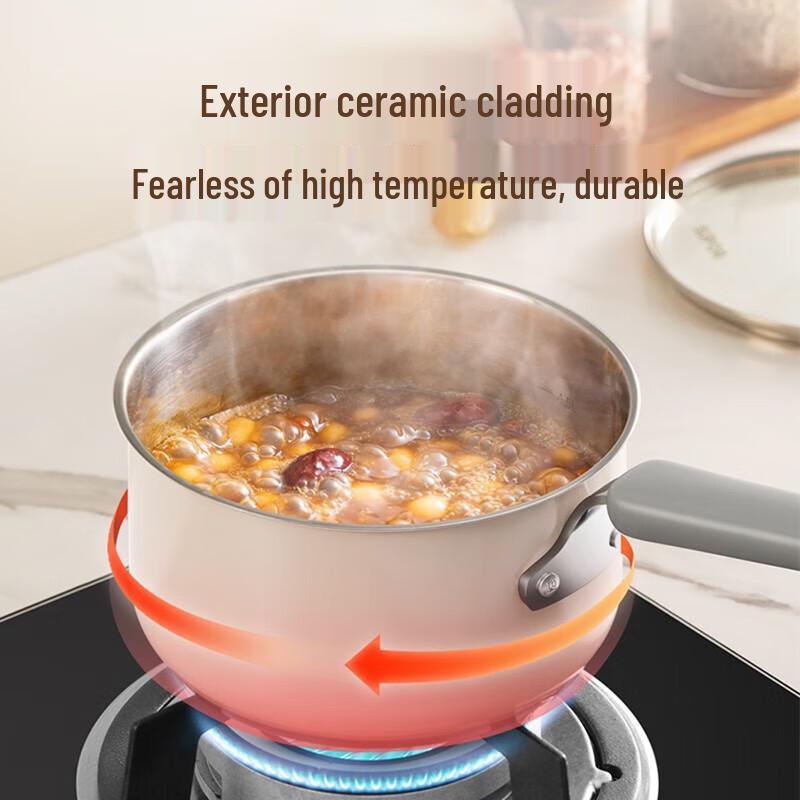 

SUPOR Non-Overflow Ceramic-Steel Milk Pot