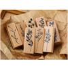 8 Stück Vintage Holzstempel Blumen Gummi Stempel für Kartenherstellung DIY Kunsthandwerk