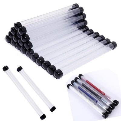 Recambio de bolígrafo portátil, transparente, giratorio, para juegos, organizador de bolígrafos, soporte para lápices, tubo giratorio para bolígrafo