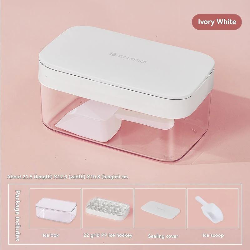 Mini Ice Cube Tray With Lid And Bin Ice Cube Maker Ice Mold Ice Cubes Storage Box Spill-resistant Removable For Whiskey Cocktail