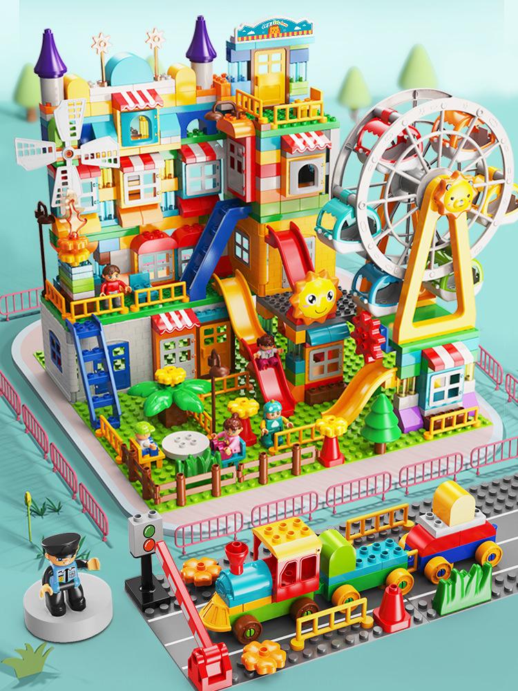 

Fayle Large Particle Ferris Wheel & Windmill Castle Town Educational Building Blocks for Children