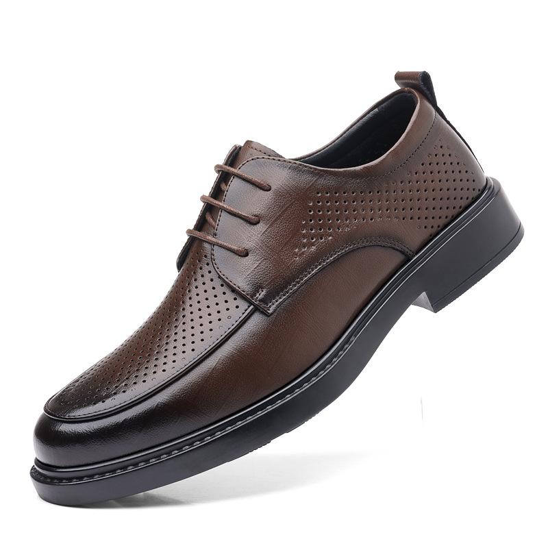 Fashion Spring/Summer Men 37-45 Men's Flat/6CM Heightening Elevator Shoes Business Formal Leather Shoes Man British Casual Wedding Suit