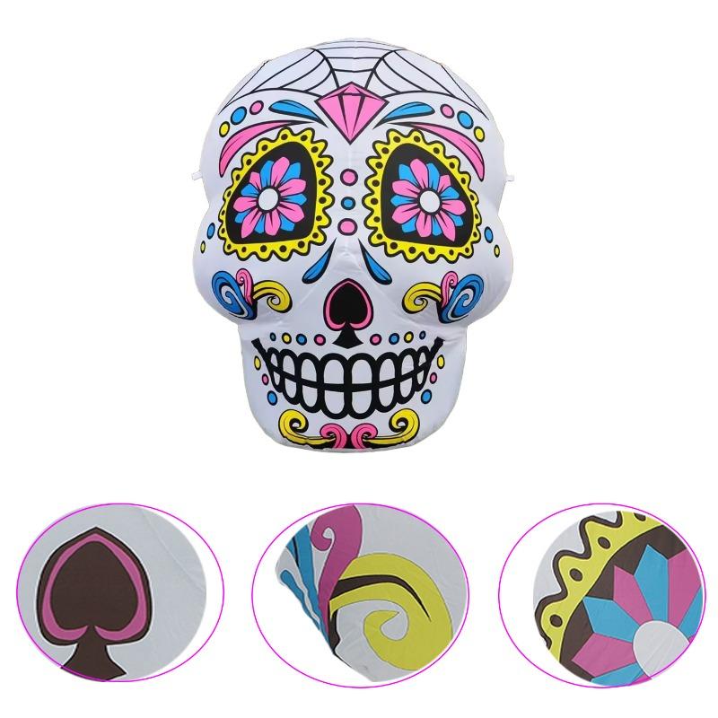 3FT Inflatable Toys Day of the Dead Decorations Blown Up LED Decor for Lawn Yard Garden Indoor Outdoor Home Party Holiday