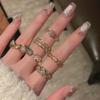 Vintage Medieval Style Flower Zir*****Pen Ring Personality Niche High Sense Exquisite Temperament Accessories