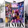 Cool And Portable KPop Devil Hunter Blanket Small Cover  Blanket Versatile For Bedrooms Sofas Cars Offices Napping All Seasons