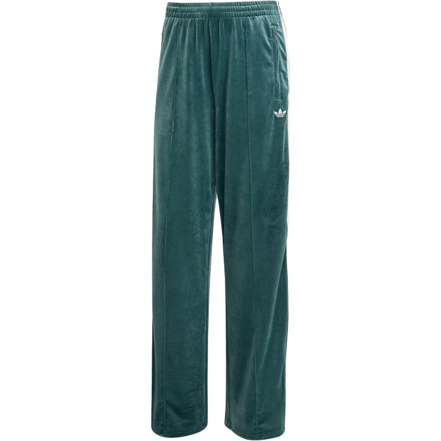 Adidas Originals X Liberty London Debossed Velvet Track Loose Striped Sports Pants Women bottoms JW5268 M