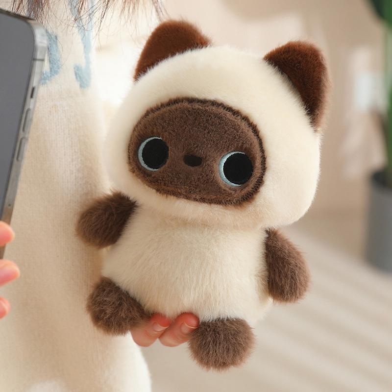 17cm kawaii Table Companion Plush Toy Soft Animal Series Rabbit Fox Dog Plush Doll Office decoration Accompanying Doll Gift