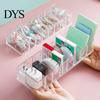 Transparent Storage Box with Compartments Cosmetics Clear Acrylic Makeup Organizer 8 Cosmetic Multi-functional Compartmentalized for Lipsticks Brushes