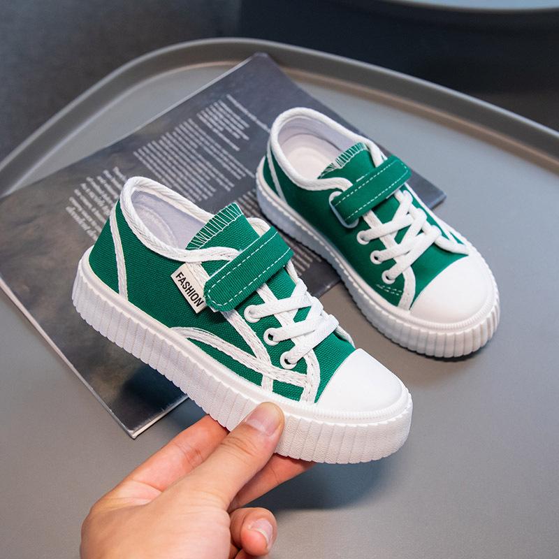 Children's canvas shoes Boys' new fashion casual comfortable breathable children's board shoes Girls' students lightweight Four Seasons classmates