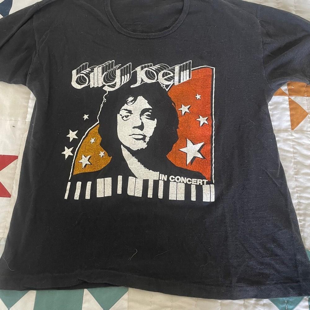 BILLY JOEL Singer In Concert TOUR Vintage Black Unisex S-234XL T-Shirt Unisex T-Shirt M