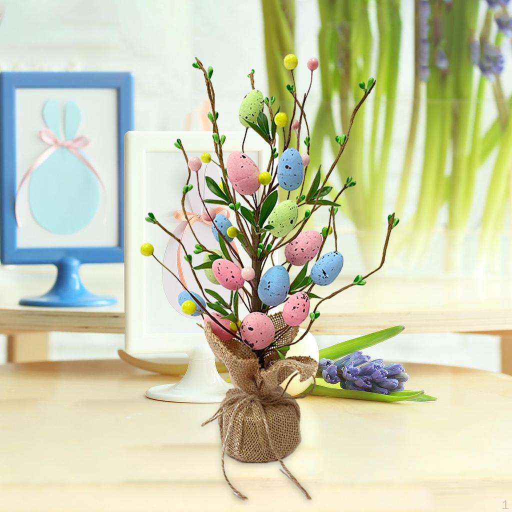 Delight: Festive Easter Egg Tree with Burlap Base