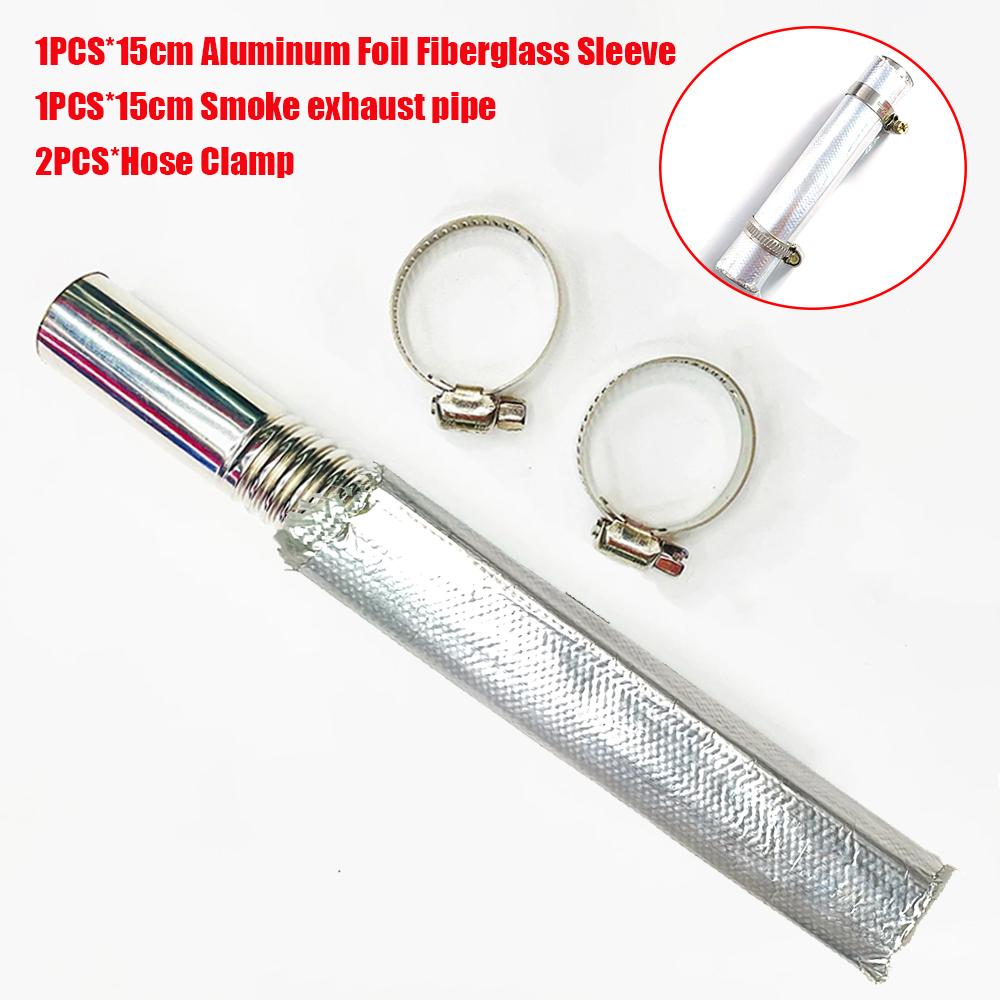 Parking Heater Exhaust Pipe Aluminum Foil Fiberglass Hose Lagging Insulation Kit For Webasto Eberspacier Hose Lagging Insulation GRG Set-15cm