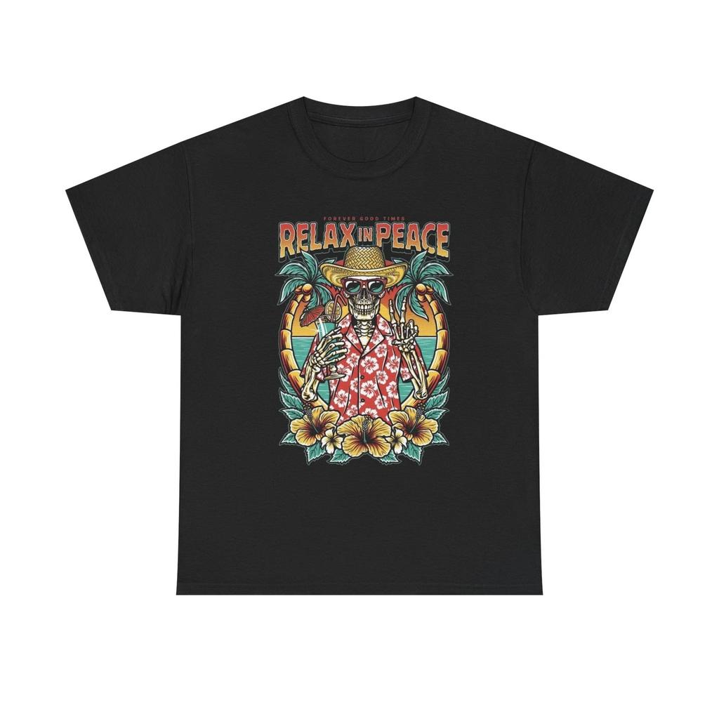 Relax In Peace Grafisch T-shirt Unisex Zwaar Katoen Tee Nieuw Cadeau