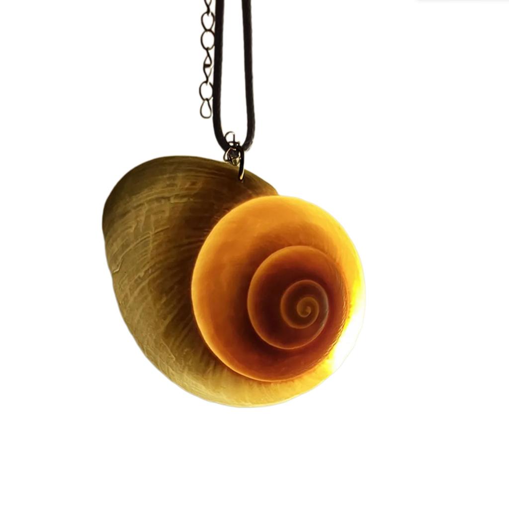 Unique Glowing Seashells Necklace Pendant with Sturdy Rope Chain String Choker for Trendy Accessorizing Daily Use