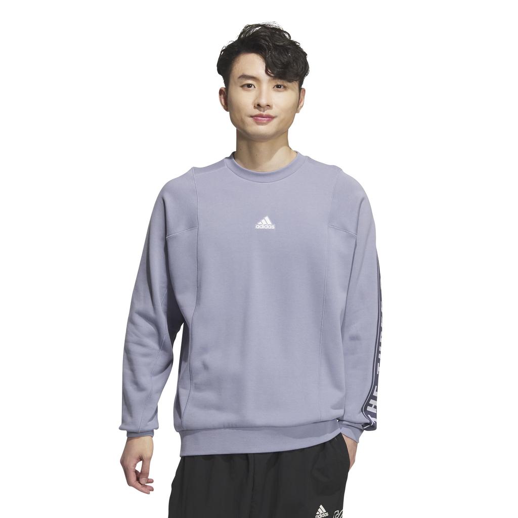 Adidas Sweatshirt Ward Crewneck Sweatshirt KWX97 Silver Violet L Men's (JG8592)