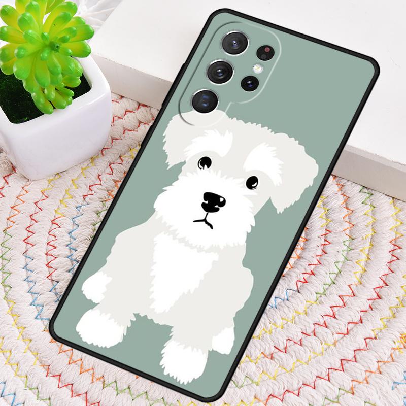 Miniature Schnauzer dog art Silicone Phone Case For Samsung Galaxy note 10 pro S26 S25 S24 S23 S22 S21 Plus S25Ultra Capa Cover