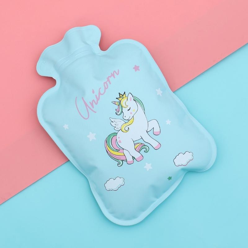 Cartoon-Warmflasche Wasserbefüllung Explosionsgeschützt Mini Tragbar Warmwasserbeutel für Frauen Mädchen Handwärmer Winter