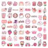 62pcs Cute Pink Stickers Kawaii Graffiti Stickers for DIY Luggage Laptop Skateboard Motorcycle Bicycle Stickers