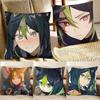1 szt. Poszewka na poduszkę Tighnari Genshin Impact Modna kwadratowa poszewka na poduszkę Sypialnia Pokój dzienny Sofa Dekoracja Ins Rekreacja