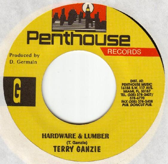 

7inch Record TERRY GANZIE Hardware Lumber NONE Penthouse Recor Jamaica Reggae Ska Dub Used